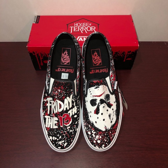 Vans x The House Of Terror, Classic Slip On, Friday The 13th, Various Sizes - Picture 11 of 16